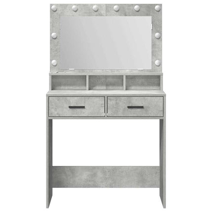 Smyckebord Betonggrå 79 x 41 x 135 cm Konstruerat trä