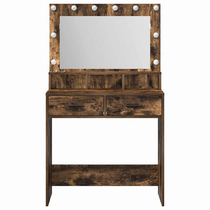 Smyckebord Rökt ek 79 x 41 x 135 cm Konstruerat trä