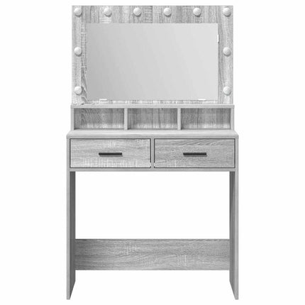 Smyckebord Grå Sonoma 79 x 41 x 135 cm Konstruerat trä