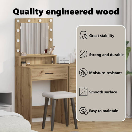 Smyckebord Artisan Ek 50 x 41 x 135 cm Konstruerat trä