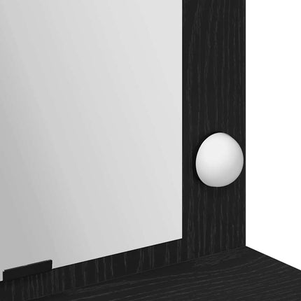Smyckebord med hylla Svart Ek 100 x 41 x 135 cm Konstruerat trä