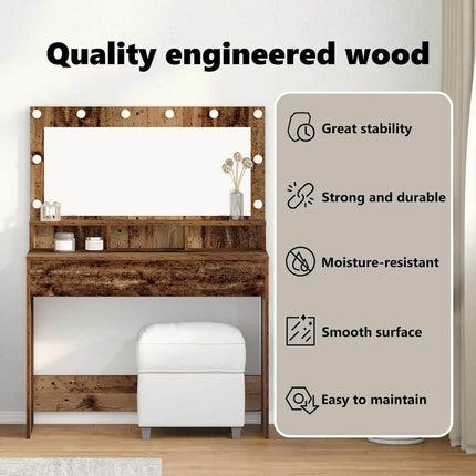 Smyckebord Gammalt trä 100 x 41 x 135 cm Konstruerat trä