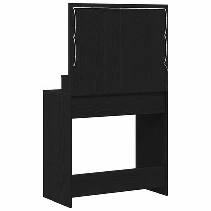 Smyckebord Svart Ek 75,5 x 41 x 135 cm Konstruerat trä
