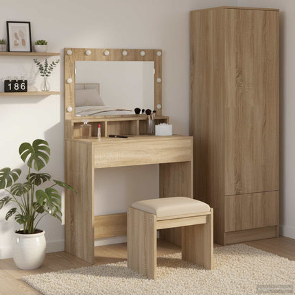Smyckebord Sonoma-ek 75,5 x 41 x 135 cm Konstruerat trä