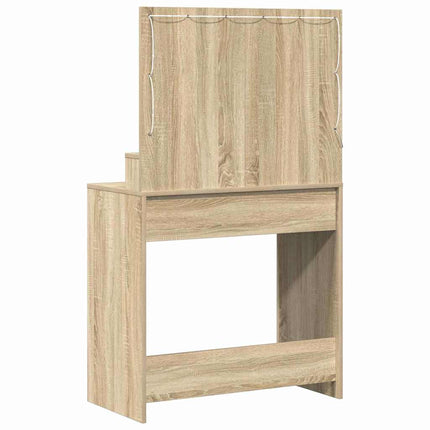 Smyckebord Sonoma-ek 75,5 x 41 x 135 cm Konstruerat trä