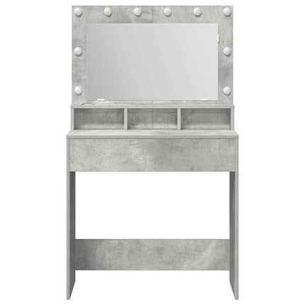 Smyckebord Betonggrå 78,5 x 41 x 135 cm Konstruerat trä