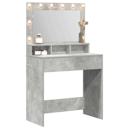 Smyckebord Betonggrå 78,5 x 41 x 135 cm Konstruerat trä