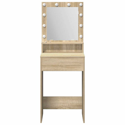 Smyckebord med hylla Sonoma-ek 50 x 41 x 135 cm Konstruerat trä