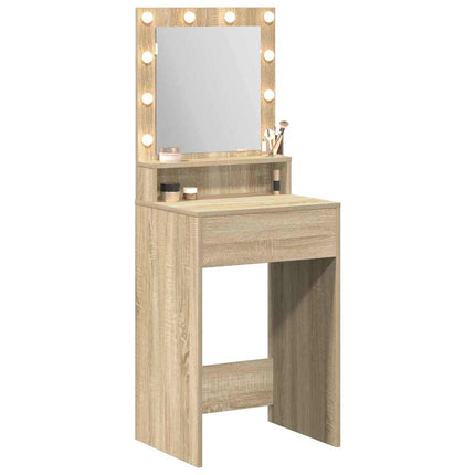 Smyckebord med hylla Sonoma-ek 50 x 41 x 135 cm Konstruerat trä