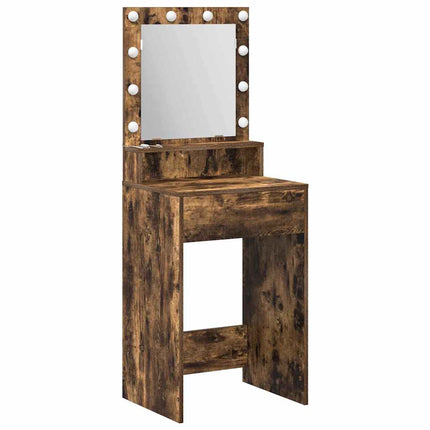 Smyckebord med hylla Rökt ek 50 x 41 x 135 cm Konstruerat trä