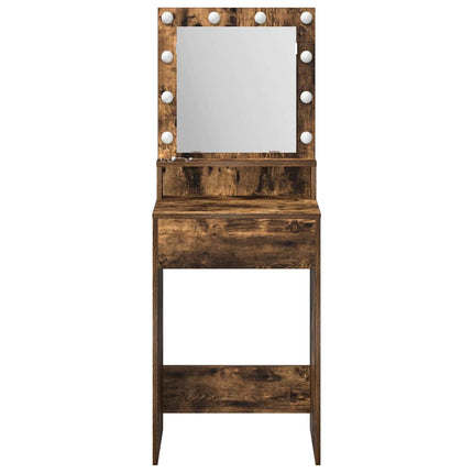 Smyckebord med hylla Rökt ek 50 x 41 x 135 cm Konstruerat trä