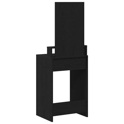 Smyckebord med låda Svart Ek 50 x 41 x 140 cm Konstruerat trä