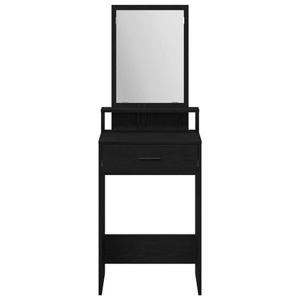 Smyckebord med låda Svart Ek 50 x 41 x 140 cm Konstruerat trä
