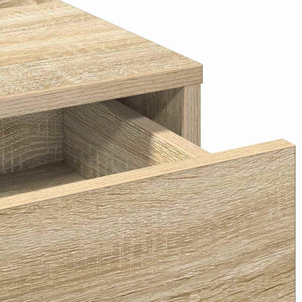 Smyckebord med låda Sonoma-ek 50 x 41 x 140 cm Konstruerat trä