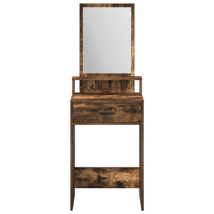 Smyckebord med låda Rökt ek 50 x 41 x 140 cm Konstruerat trä