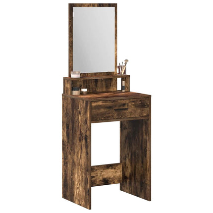 Smyckebord med låda Rökt ek 50 x 41 x 140 cm Konstruerat trä