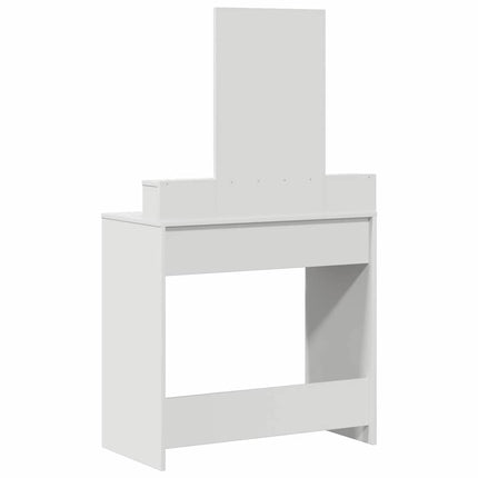 Smyckebord med låda Vit 79 x 41 x 140 cm Konstruerat trä