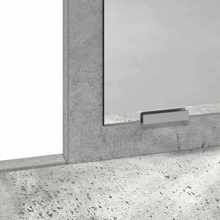 Smyckebord med låda Betonggrå 79 x 41 x 140 cm Konstruerat trä