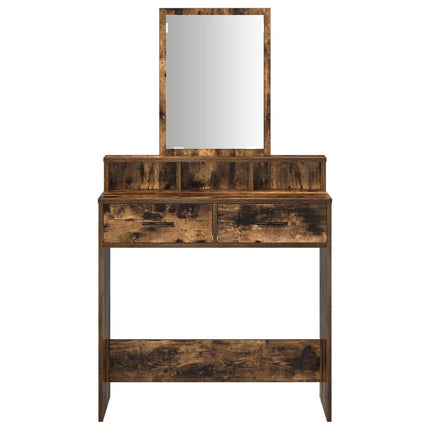 Smyckebord med låda Rökt ek 79 x 41 x 140 cm Konstruerat trä