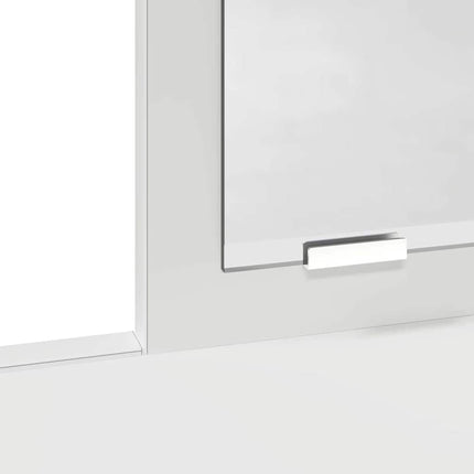 Smyckebord med låda Vit 100 x 41 x 140 cm Konstruerat trä