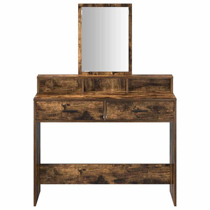 Smyckebord med låda Rökt ek 100 x 41 x 140 cm Konstruerat trä