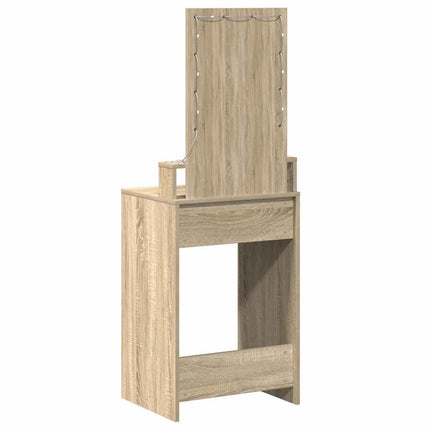 Smyckebord med låda Brun 50 x 41 x 140 cm Konstruerat trä