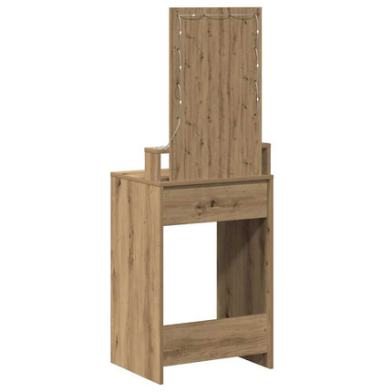 Smyckebord med låda Brun 50 x 41 x 140 cm Konstruerat trä