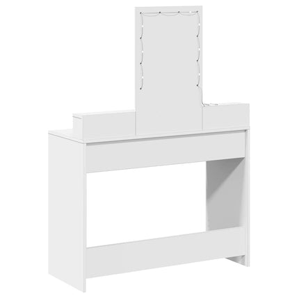 Smyckebord med låda Vit 100 x 41 x 140 cm Konstruerat trä