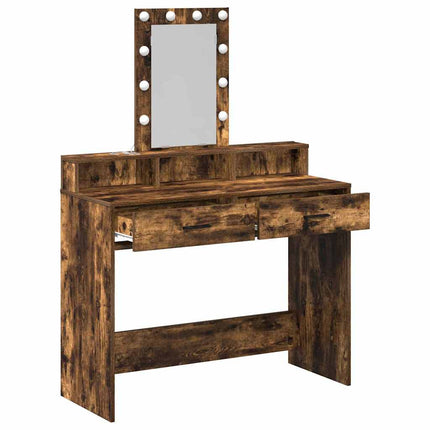 Smyckebord med låda Brun 100 x 41 x 140 cm Konstruerat trä
