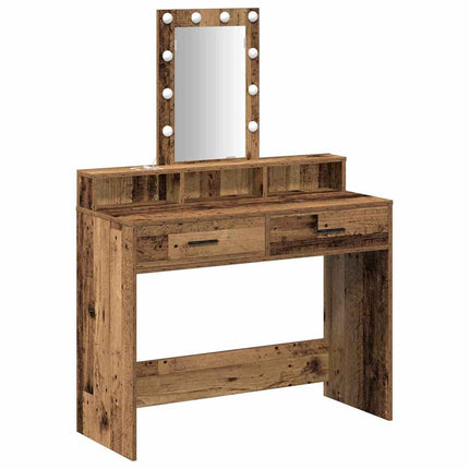 Smyckebord med låda Brun 100 x 41 x 140 cm Konstruerat trä