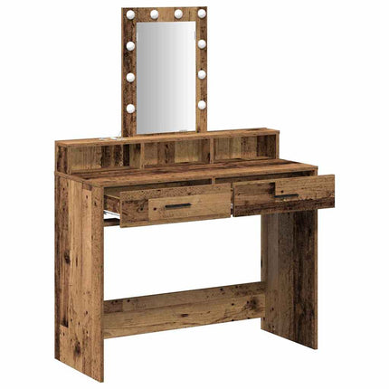Smyckebord med låda Brun 100 x 41 x 140 cm Konstruerat trä