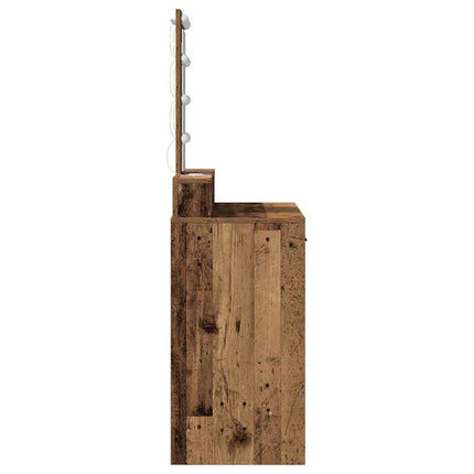 Smyckebord med låda Brun 100 x 41 x 140 cm Konstruerat trä