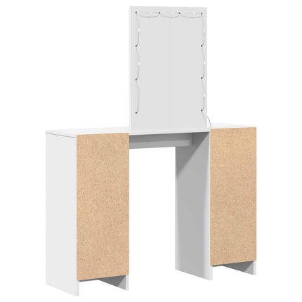 Smyckebord med lagring Vit 102 x 33 x 135 cm Konstruerat trä