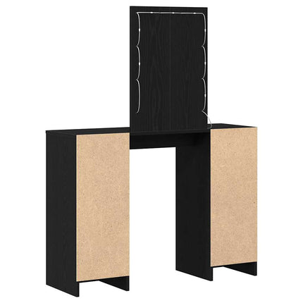 Smyckebord med lagring Svart 102 x 33 x 135 cm Konstruerat trä