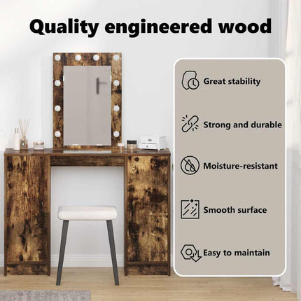 Smyckebord Brun 102 x 33 x 135 cm Konstruerat trä
