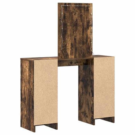 Smyckebord med lagring Brun 102 x 33 x 135 cm Konstruerat trä