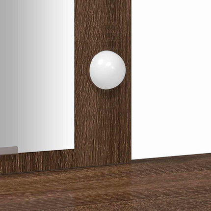 Smyckebord med lagring Brun 102 x 33 x 135 cm Konstruerat trä