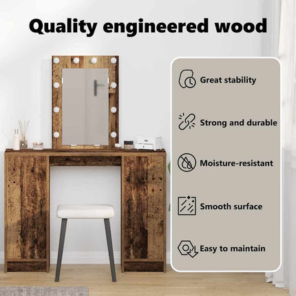 Smyckebord Brun 102 x 33 x 135 cm Konstruerat trä