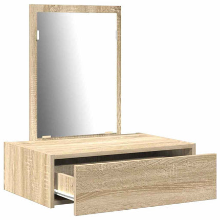 Smyckebord med låda Brun 60 x 40 x 70 cm Konstruerat trä