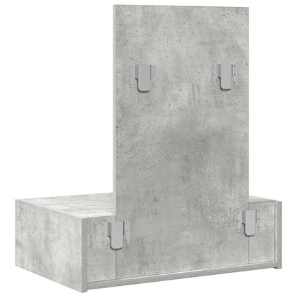 Smyckebord Grå 60 x 40 x 70 cm Konstruerat trä