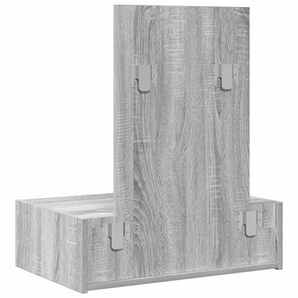 Smyckebord Grå 60 x 40 x 70 cm Konstruerat trä