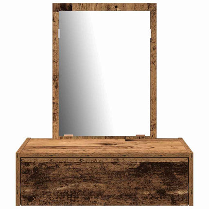 Smyckebord med låda Brun 60 x 40 x 70 cm Konstruerat trä