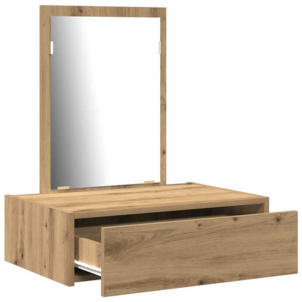 Smyckebord med låda Brun 60 x 40 x 70 cm Konstruerat trä
