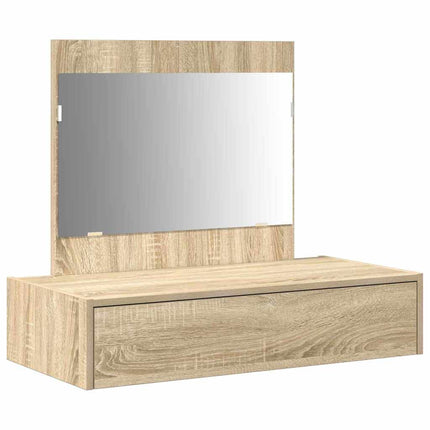 Smyckebord med låda Brun 83 x 40 x 70 cm Konstruerat trä