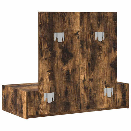 Smyckebord med låda Brun 83 x 40 x 70 cm Konstruerat trä
