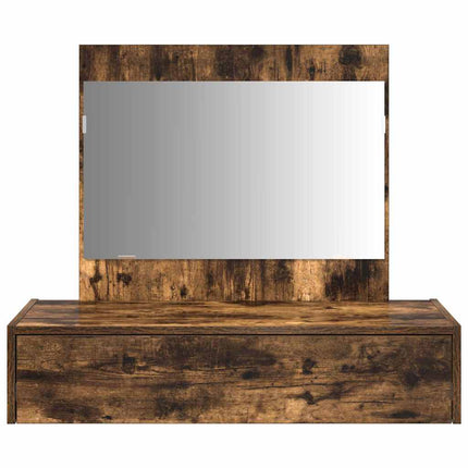 Smyckebord med låda Brun 83 x 40 x 70 cm Konstruerat trä