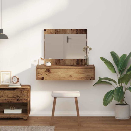 Smyckebord med låda Brun 83 x 40 x 70 cm Konstruerat trä
