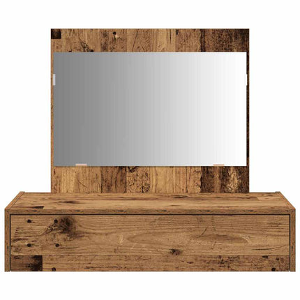 Smyckebord med låda Brun 83 x 40 x 70 cm Konstruerat trä
