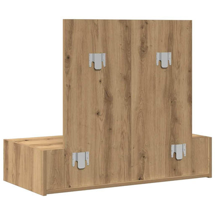 Smyckebord med låda Brun 83 x 40 x 70 cm Konstruerat trä