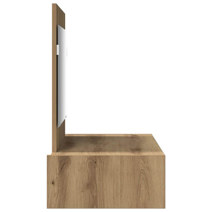 Smyckebord med låda Brun 83 x 40 x 70 cm Konstruerat trä